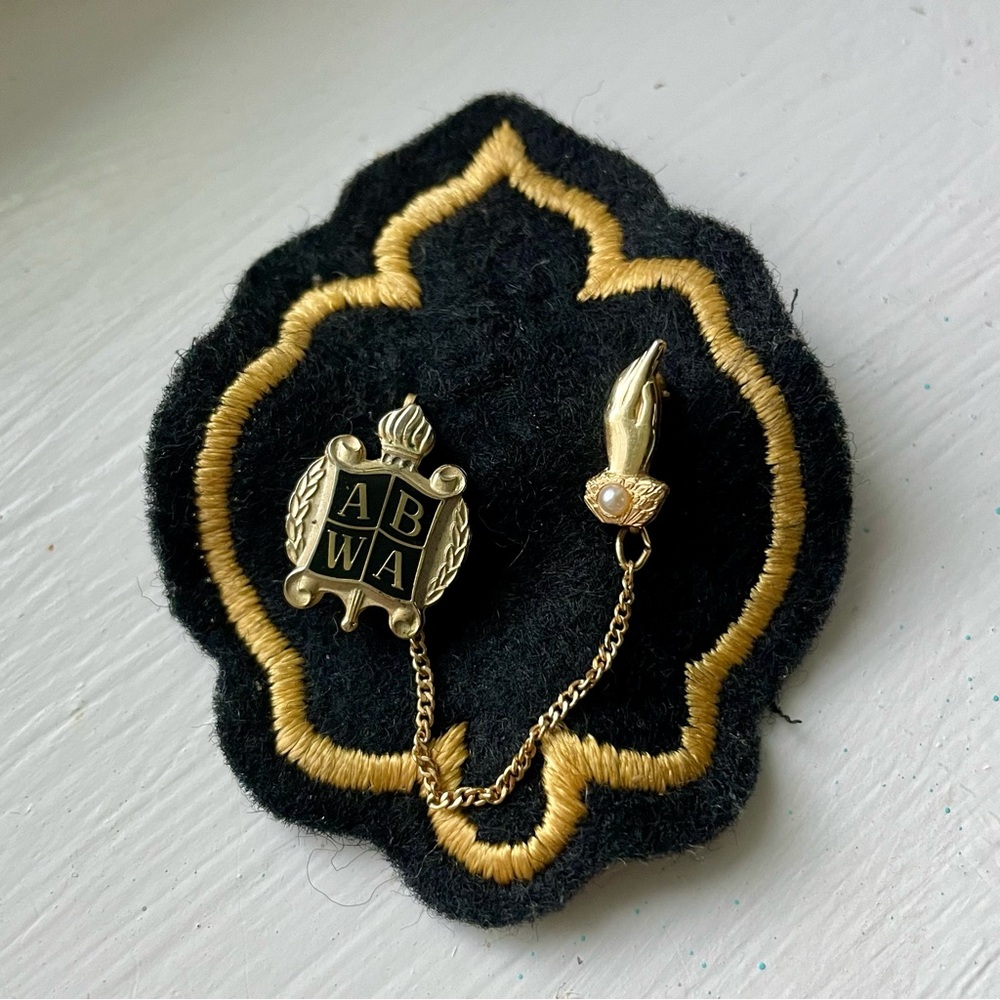 Vintage Double Pin with Chain